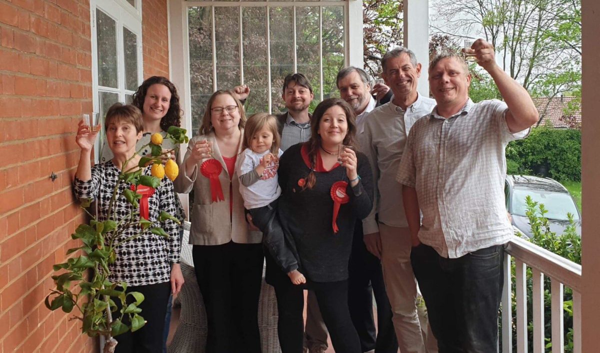 Labour Councillors & campaigners celebrating!