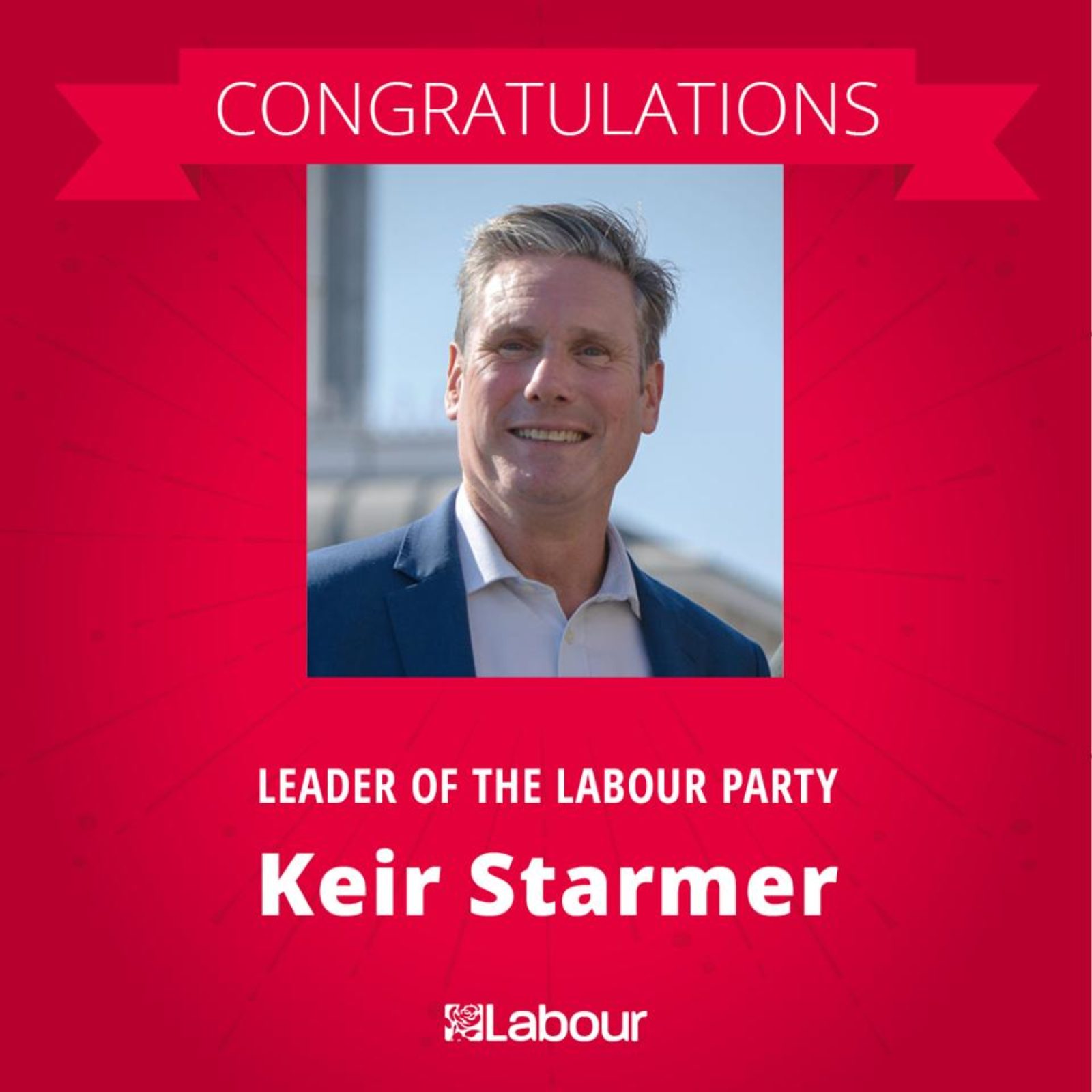 Congratulations to new Labour Leader Keir Starmer